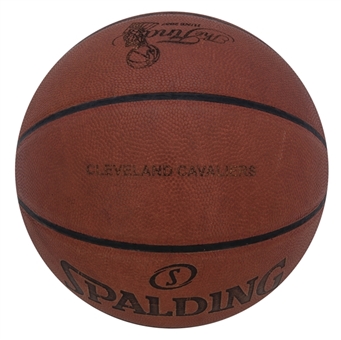 2007 Cleveland Cavaliers NBA Finals Game 4 Pre-Game Used Spalding Basketball With "Cleveland Cavaliers" Stamp (NBA/MeiGray)